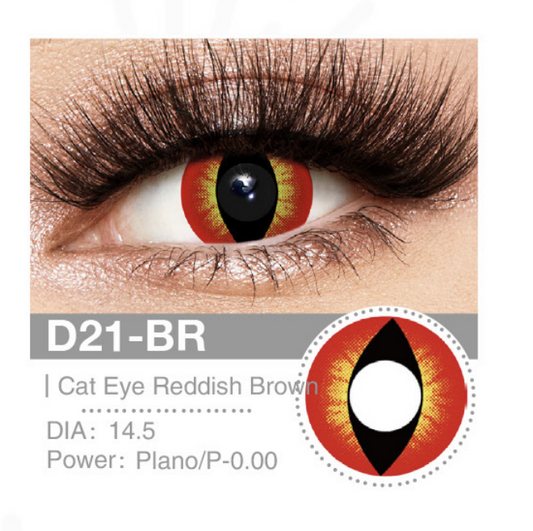 Cat Eye Reddish Brown D21-BR